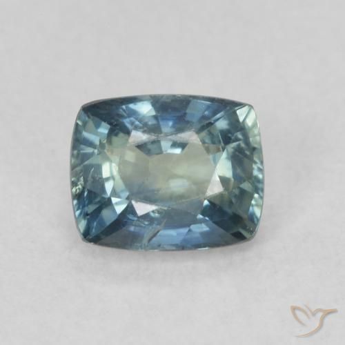 0.85ct 天然 Teal Blue 蓝宝石, 软垫, VS
