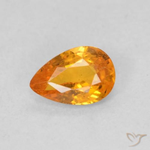 0.48ct 天然 亮橙色 蓝宝石, 梨形, VS