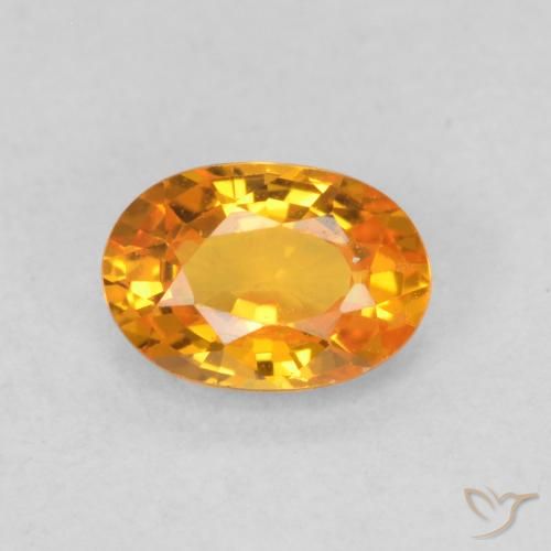 0.68ct 天然 亮橙色 蓝宝石, 椭圆形, VS