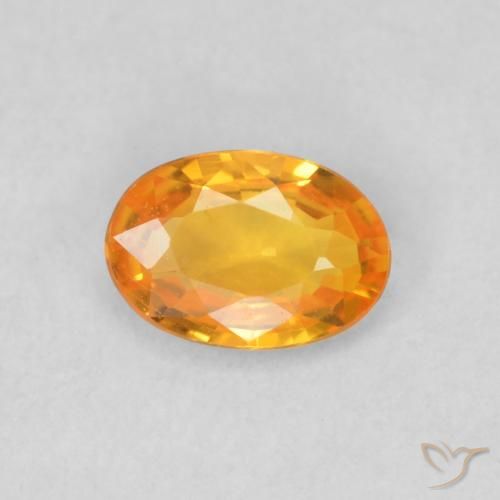0.53ct 天然 亮橙色 蓝宝石, 椭圆形, VS