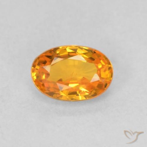 0.61ct 天然 亮橙色 蓝宝石, 椭圆形, VS