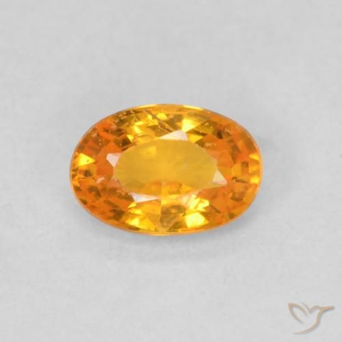 0.54ct 天然 亮橙色 蓝宝石, 椭圆形, VS