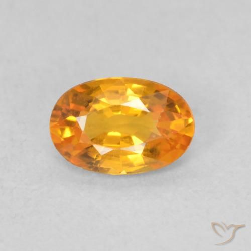 0.55ct 天然 亮橙色 蓝宝石, 椭圆形, VS