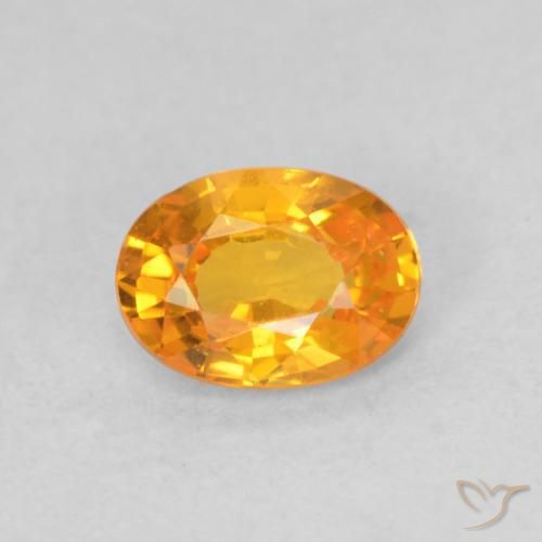 0.59ct 天然 亮橙色 蓝宝石, 椭圆形, VS