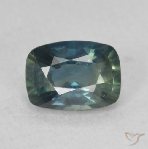 0.80ct 天然 青色 蓝宝石, 软垫, VVS-VS