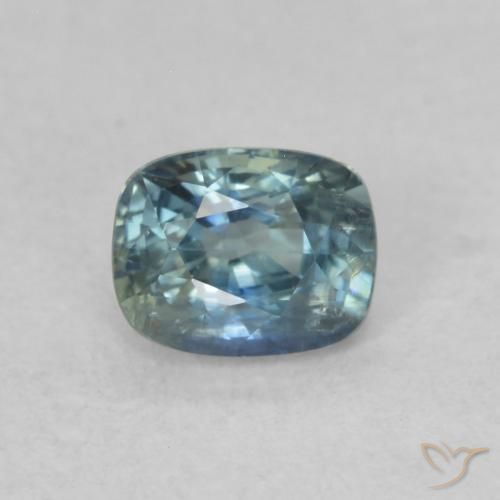 0.59ct 天然 青色 蓝宝石, 软垫, VS-SI