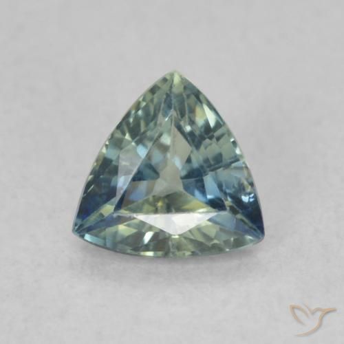 0.56ct 天然 蓝绿色 蓝宝石, 胖三角形, VS