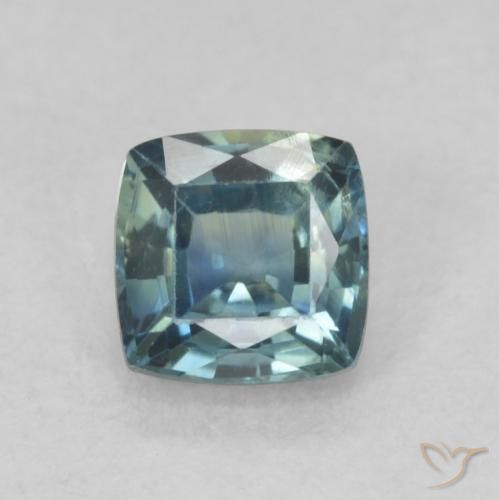 0.76ct 天然 青色 蓝宝石, 软垫, VS