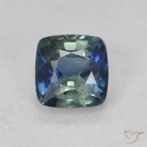 0.68ct 天然 青色 蓝宝石, 软垫, VS