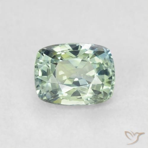 0.61ct 天然 浅绿色 蓝宝石, 软垫, VS