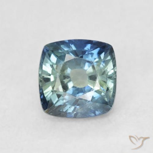 0.80ct 天然 青色 蓝宝石, 软垫, VS