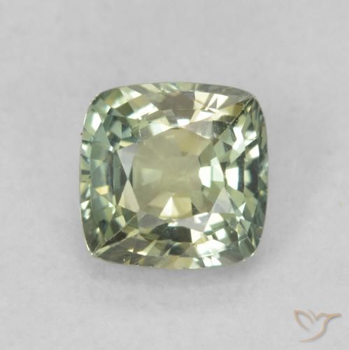 0.81ct 天然 浅鼠尾草绿色 蓝宝石, 软垫, VVS
