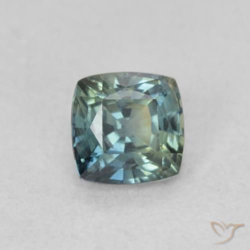 0.54ct 天然 Teal Blue 蓝宝石, 软垫, VS