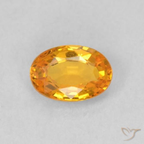 0.63ct 天然 杏橙 蓝宝石, 椭圆形, VVS-VS