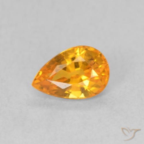 0.59ct 天然 亮橙色 蓝宝石, 梨形, VVS-VS