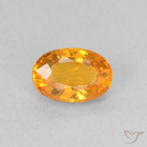 0.69ct 天然 亮橙色 蓝宝石, 椭圆形, VVS-VS