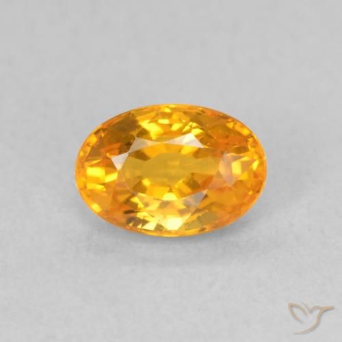 0.74ct 天然 亮橙色 蓝宝石, 椭圆形, VVS-VS