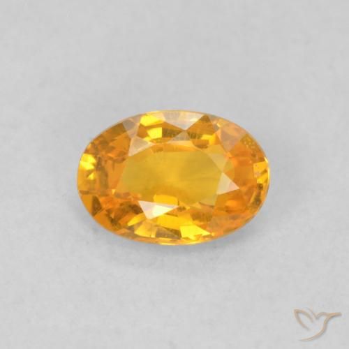 0.62ct 天然 杏橙 蓝宝石, 椭圆形, VS