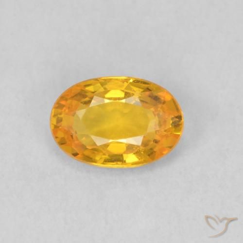 0.59ct 天然 亮橙色 蓝宝石, 椭圆形, VS