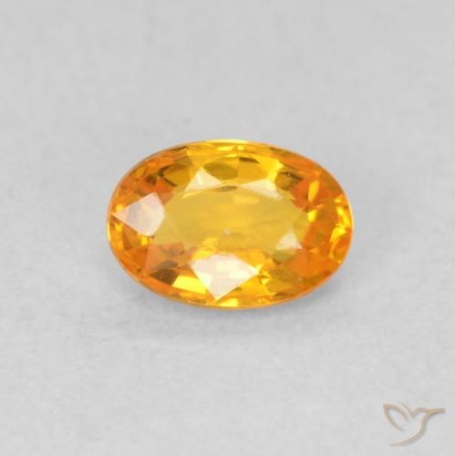 0.55ct 天然 亮橙色 蓝宝石, 椭圆形, VVS-VS