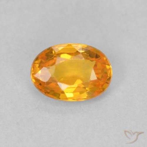 0.63ct 天然 亮橙色 蓝宝石, 椭圆形, VVS-VS