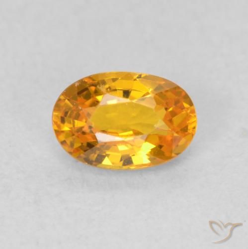 0.70ct 天然 亮橙色 蓝宝石, 椭圆形, VVS-VS