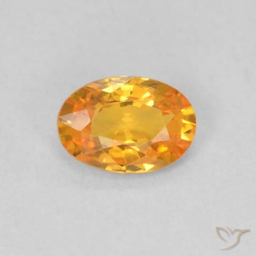 0.51ct 天然 杏橙 蓝宝石, 椭圆形, VVS-VS