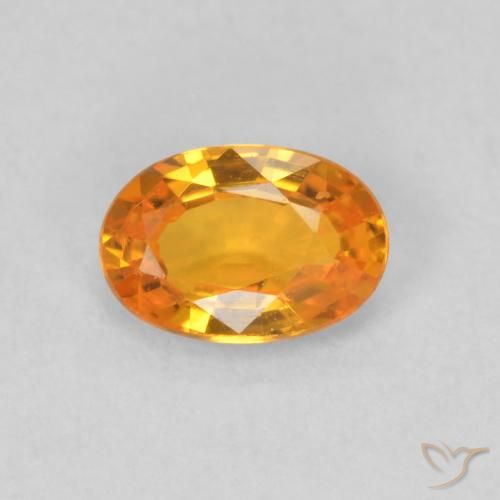 0.61ct 天然 亮橙色 蓝宝石, 椭圆形, VVS-VS