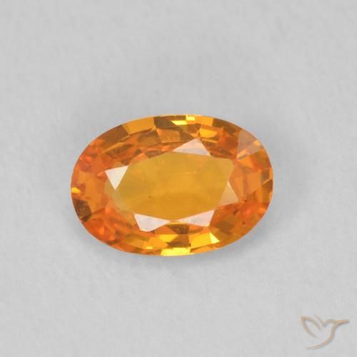 0.58ct 天然 中橙 蓝宝石, 椭圆形, VVS