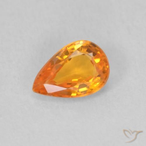 0.50克拉天然蓝宝石，梨形，VVS
