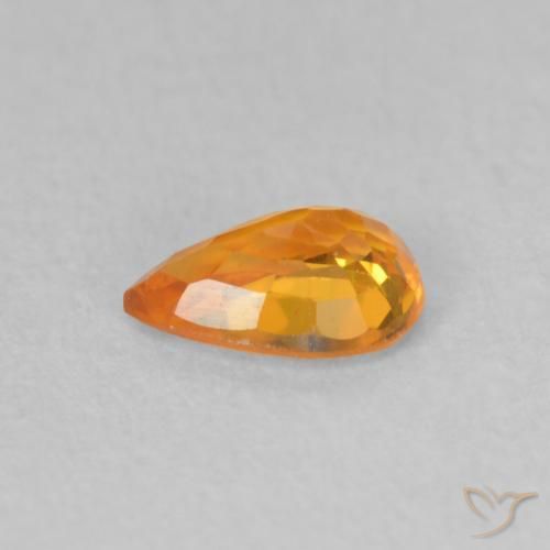 0.50克拉天然蓝宝石，梨形，VVS