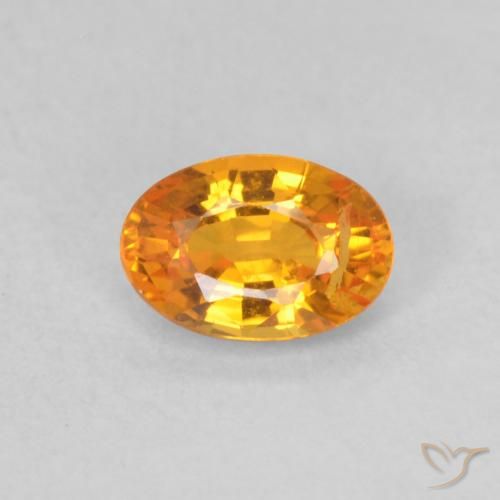 0.62ct 天然 中橙 蓝宝石, 椭圆形, VS