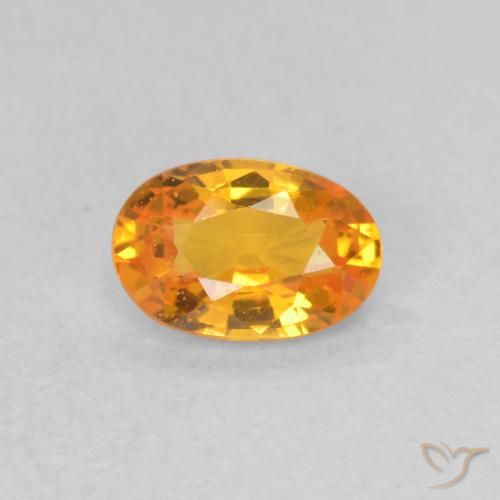 0.53ct 天然 亮橙色 蓝宝石, 椭圆形, VVS-VS