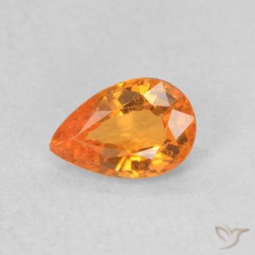 0.56ct 天然 亮橙色 蓝宝石, 梨形, VVS-VS
