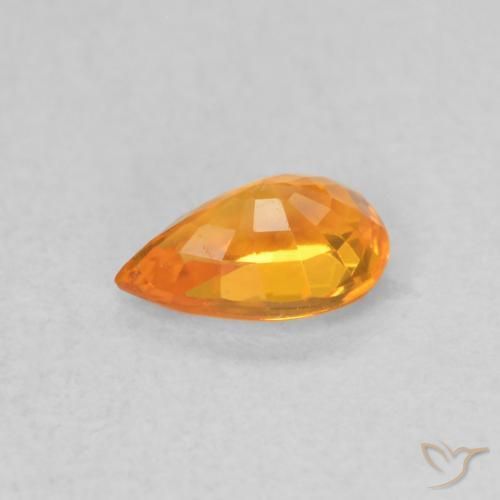 0.52克拉天然蓝宝石，梨形，VVS-VS