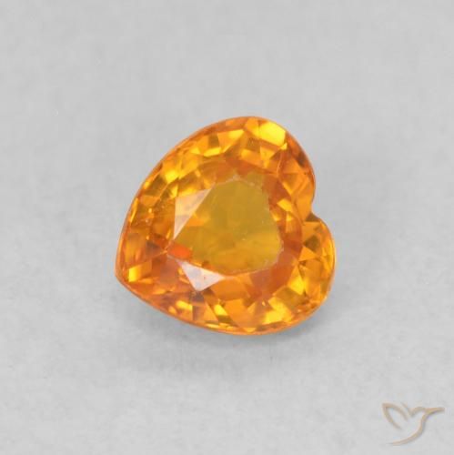 0.54ct 天然 中橙 蓝宝石, 心形, VS