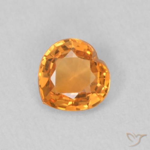0.36ct 天然 橙棕色 蓝宝石, 心形, VVS-VS
