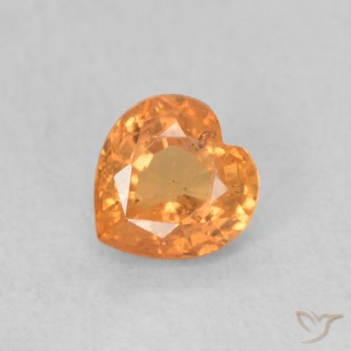 0.48ct 天然 亮橙色 蓝宝石, 心形, VS