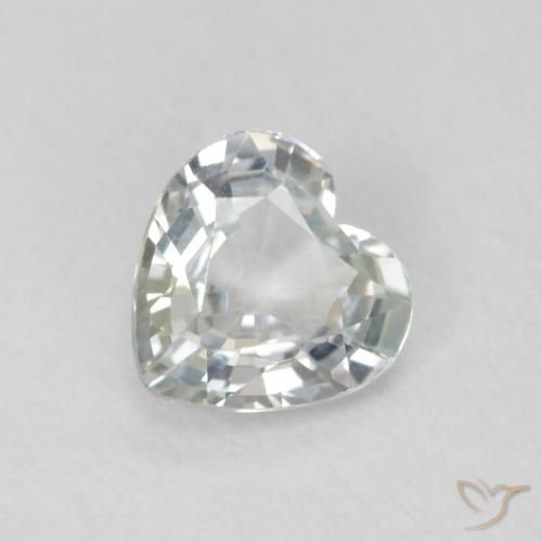 0.79ct 天然 淡黄绿色 蓝宝石, 心形, VVS
