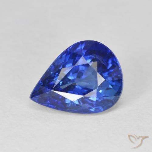 4.10ct 天然 矢菊花蓝 蓝宝石, 梨形, VS