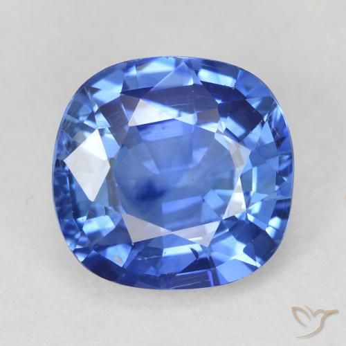 3.23ct 天然 中深蓝 蓝宝石, 软垫, VVS-VS