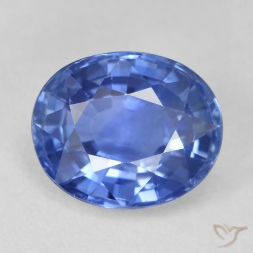 4.05ct 天然 中号海军蓝 蓝宝石, 椭圆形, VVS-VS