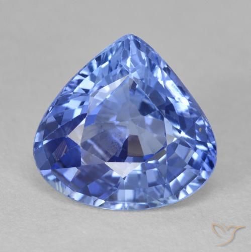 4.73ct 天然 中深蓝 蓝宝石, 梨形, VVS