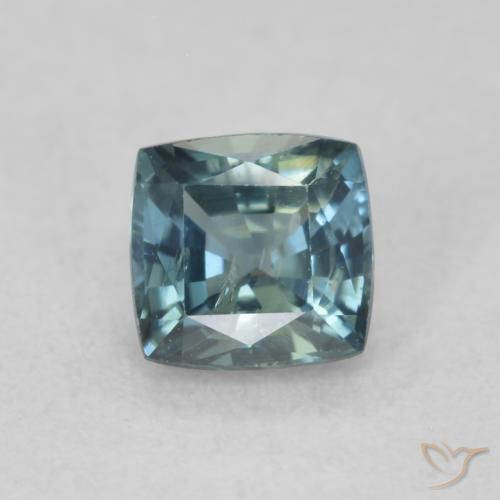0.64ct 天然 青色 蓝宝石, 软垫, VS