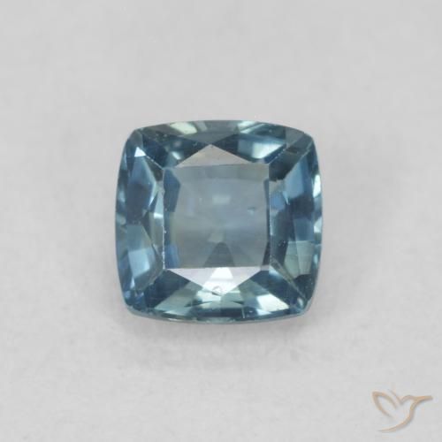 0.52ct 天然 青色 蓝宝石, 软垫, VS