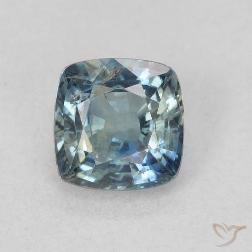 0.74ct 天然 青色 蓝宝石, 软垫, VS