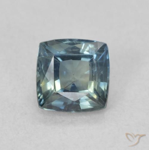 0.64ct 天然 青色 蓝宝石, 软垫, VS