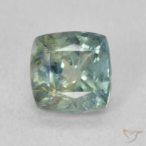 0.98ct 天然 青色 蓝宝石, 软垫, VS