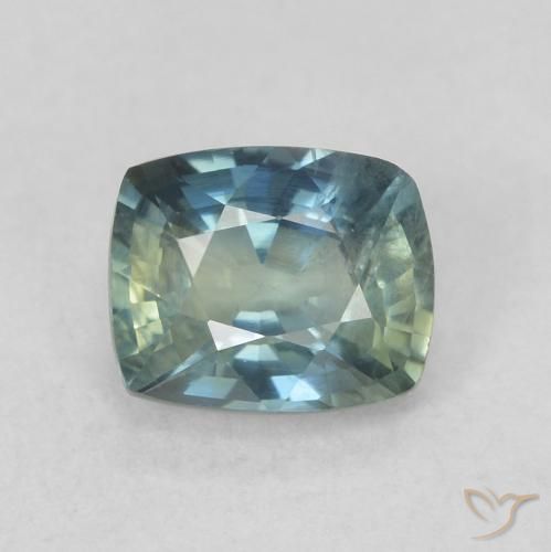 0.78ct 天然 青色 蓝宝石, 软垫, VS