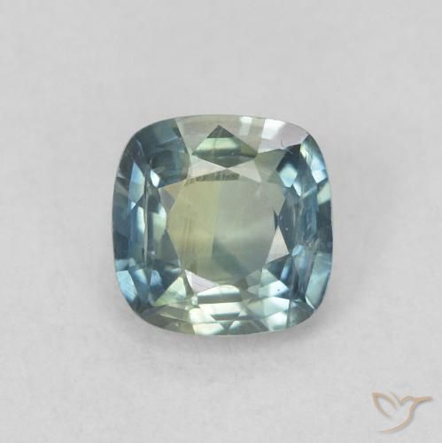 0.60ct 天然 青色 蓝宝石, 软垫, VS